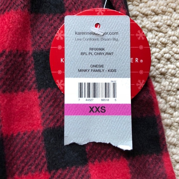 Kids Karen Neuburger checked fleece pajamas. Xxs - Picture 2 of 5